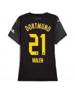 Borussia Dortmund Donyell Malen #21 Venkovní Dres pro Dámské 2024-25 Krátký Rukáv